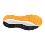 Colorful shoe sole with a wavy design on a white background