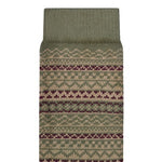 Knitted sock with a pattern on a white background