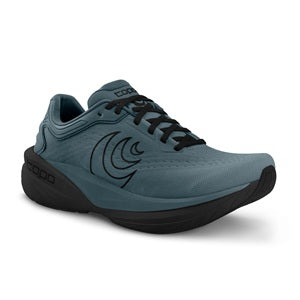 Men's blue, high cushion, neutral athletic shoe.